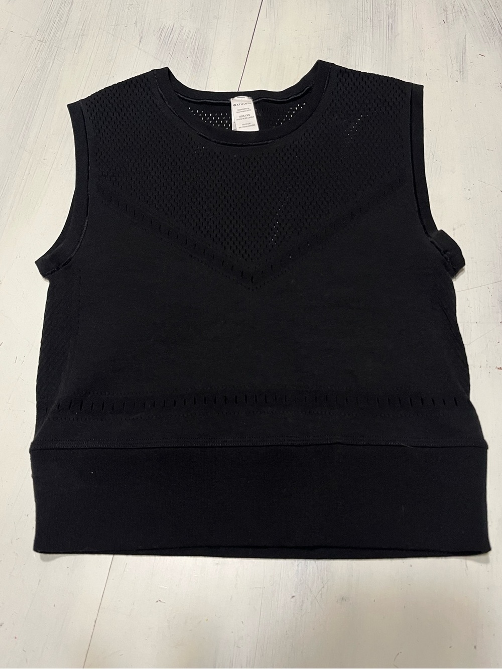 Athleta Pavana Crop Crop Tank Black Sz XXS/XS - Picture 3 of 7